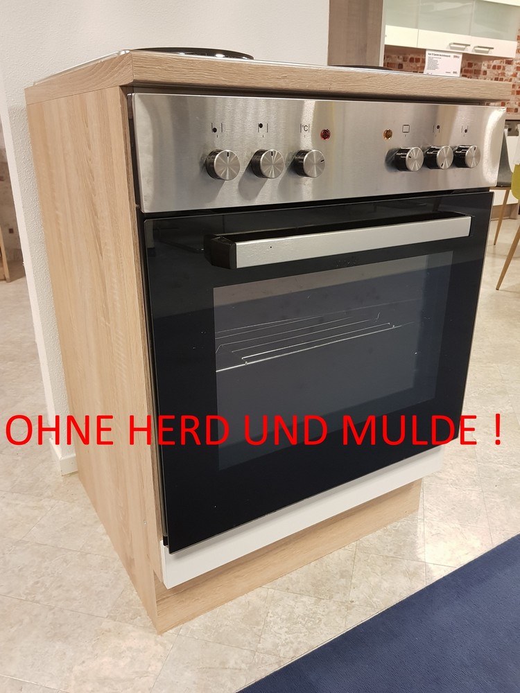 | in | cm Mitnahmeküche | 60 Herdumbauschrank Eiche Sonoma Sondershausen SEMA - - Möbelmarkt Küche