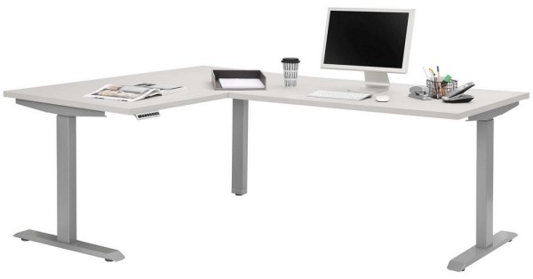 Schreibtisch elektomotorisch - weiß - platingrau-2130144_46-1